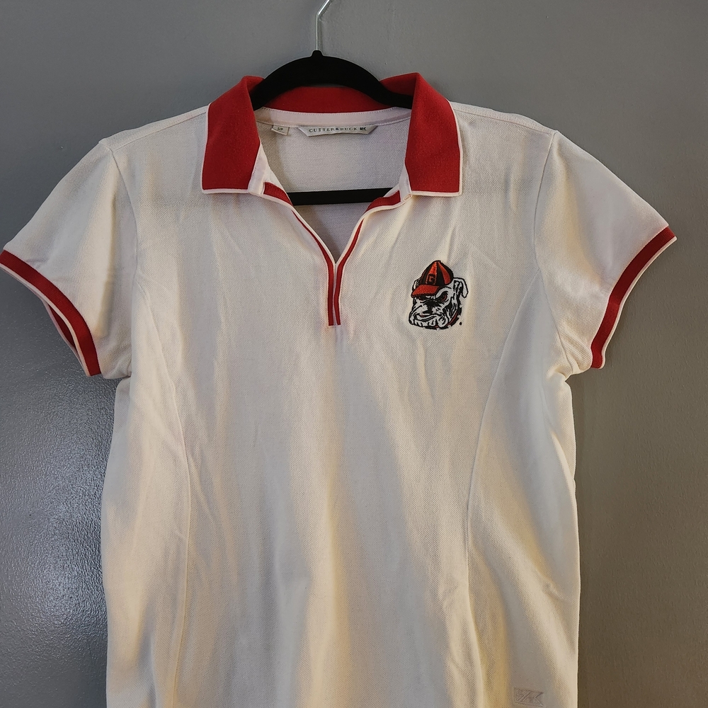 Cutter & Buck White Polo with Red Trim
